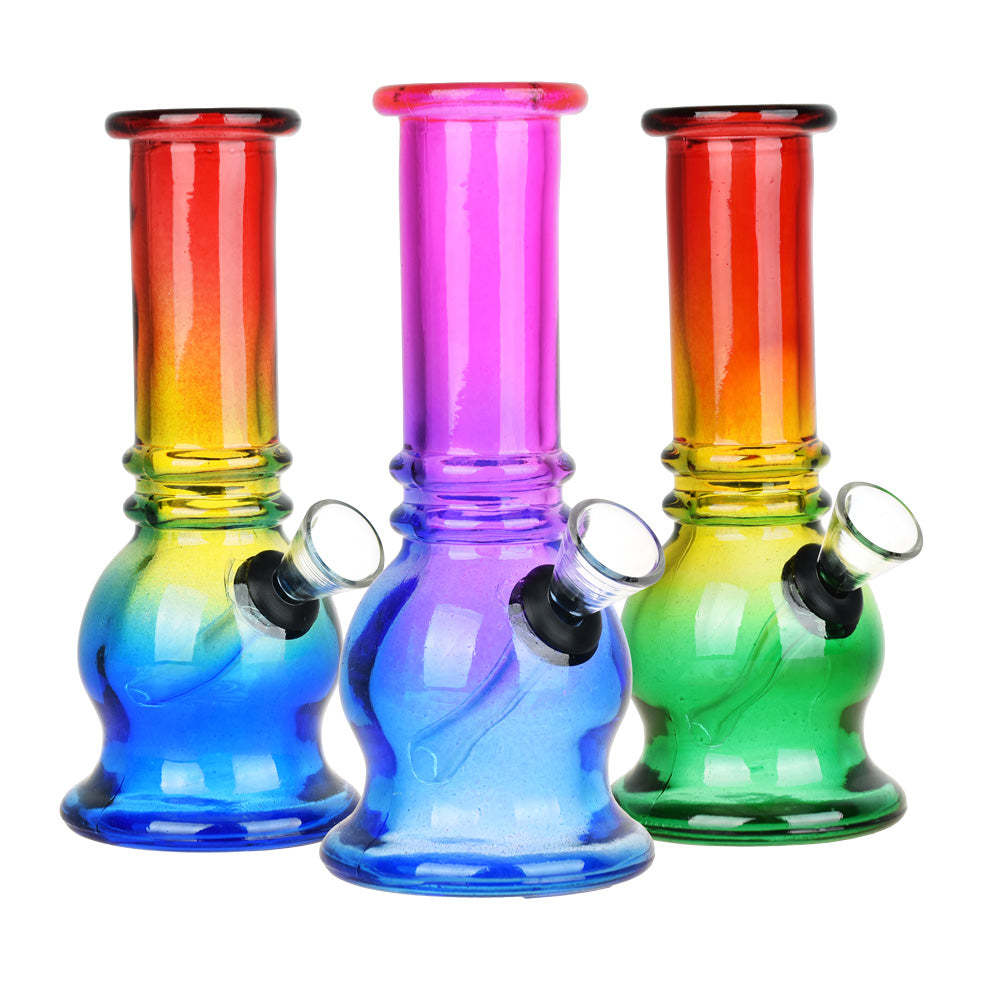 Bell Ombre Glass Mini Water Pipe - 5.75" / Colors Vary