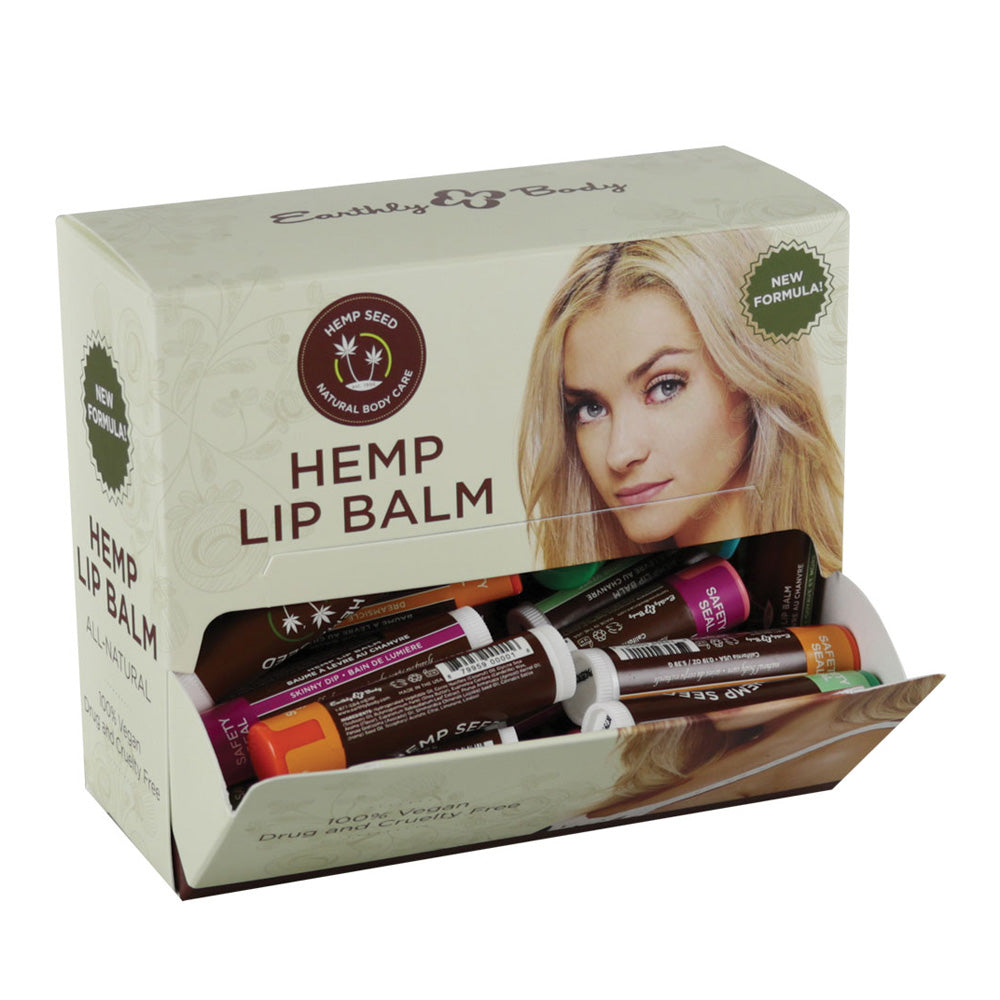 48PC DISPLAY - Earthly Body Hemp Lip Balm - 1oz / Assorted